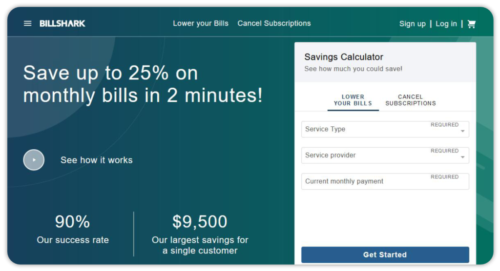 savings calculator example.