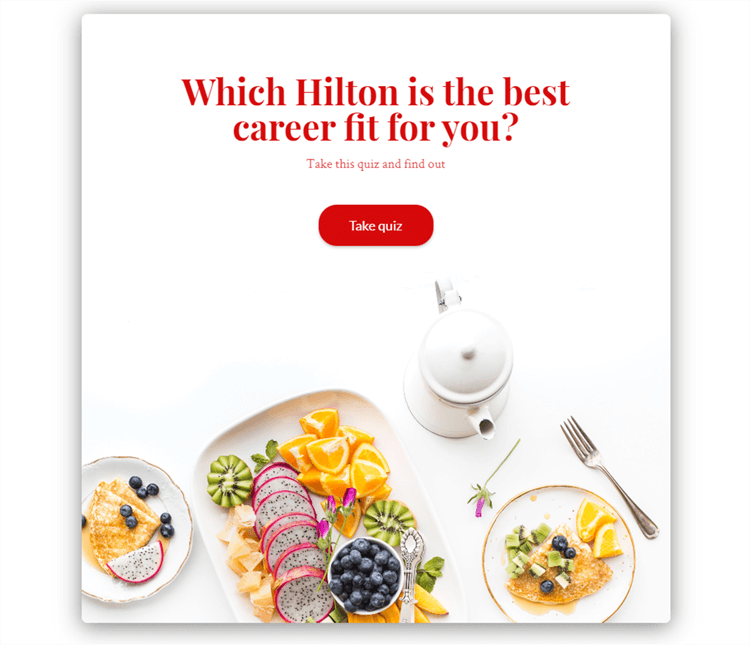 Hilton career quiz.